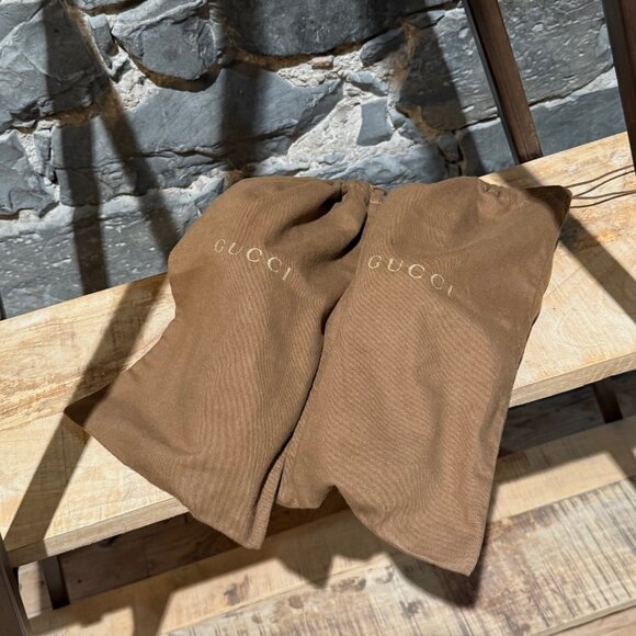 Gucci Beige GG Canvas Fuchsia Leather Brooklyn Low-top Sneakers - Picture 14 of 14